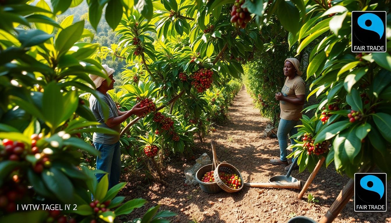 Fair trade coffee supports farmers