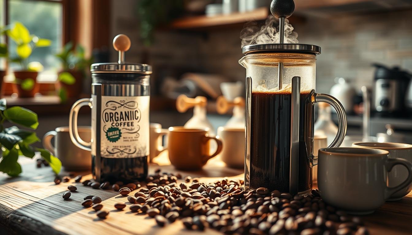 organic coffee brewing